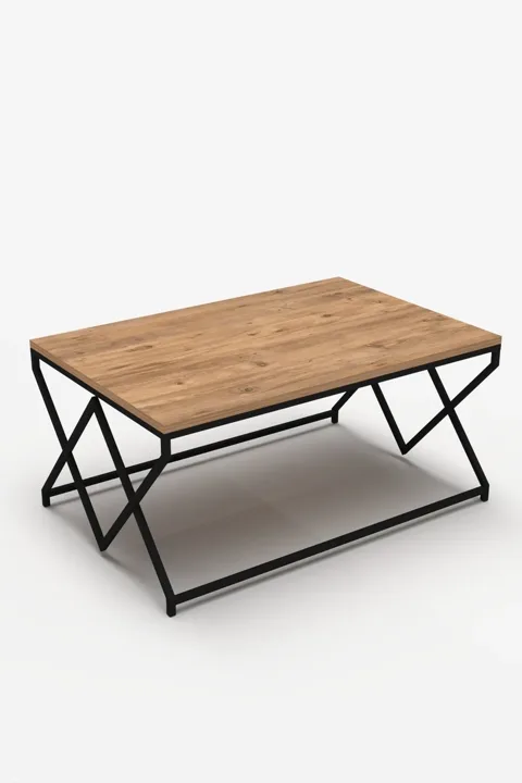 V Lux Square Coffee Table - Brown