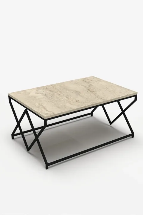 V Lux Square Coffee Table - Beige