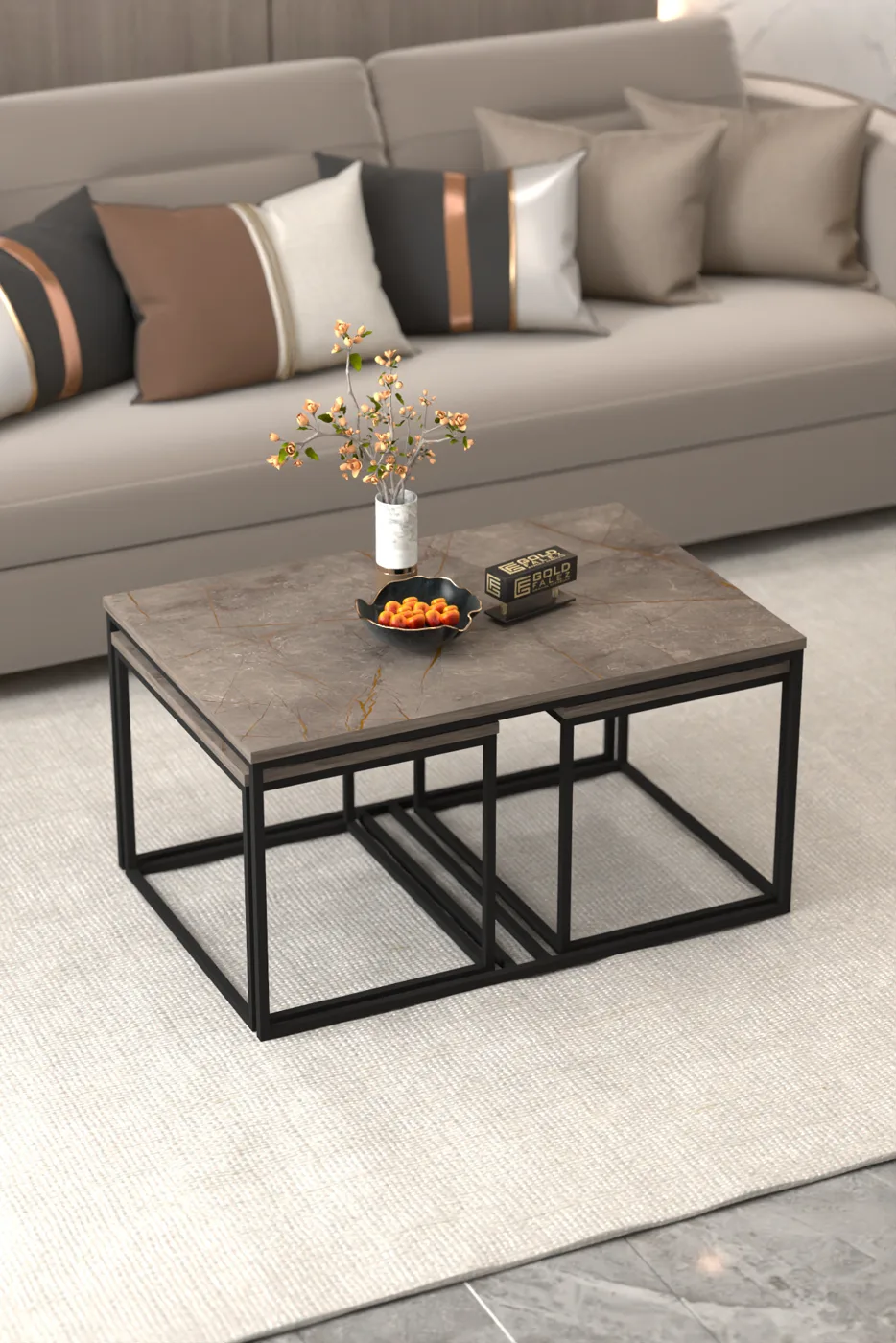 Flora Coffee & Nesting Table Set - Multicolour