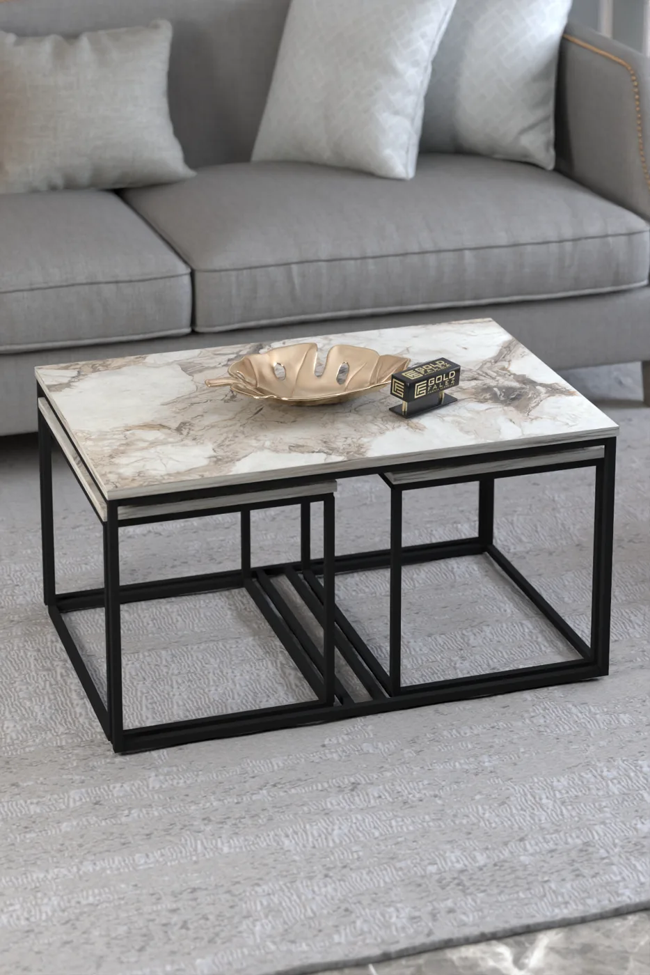 Flora Coffee & Nesting Table Set - Ecru