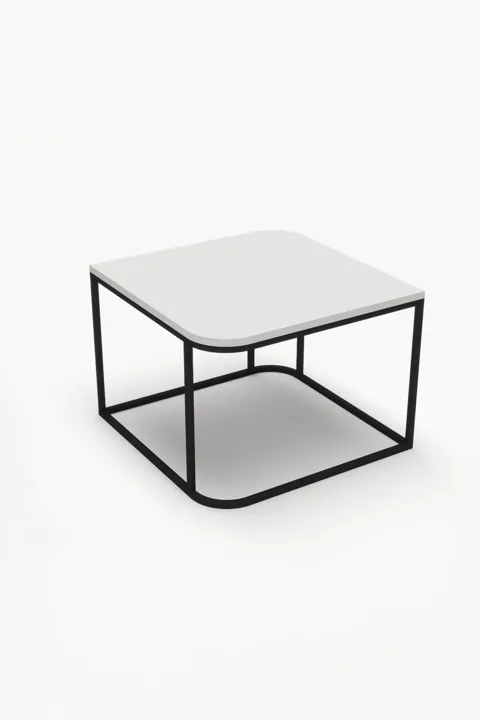 Damla Square Coffee Table - White