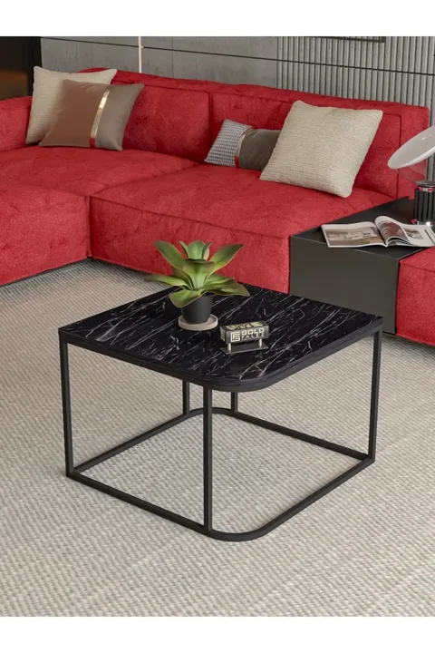 Damla Square Coffee Table - Black