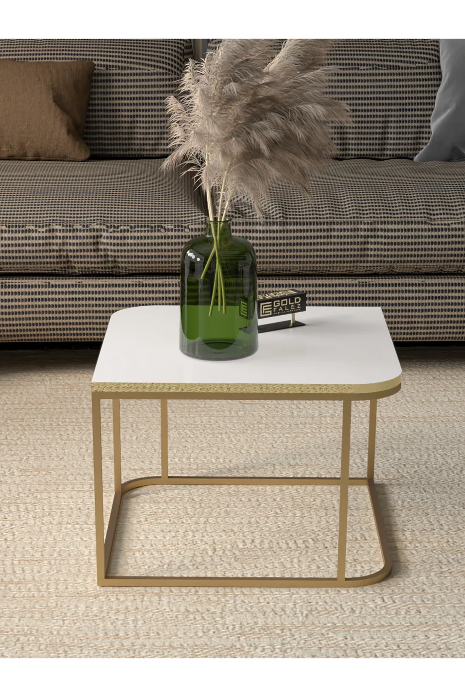 Damla Square Coffee Table - Yellow