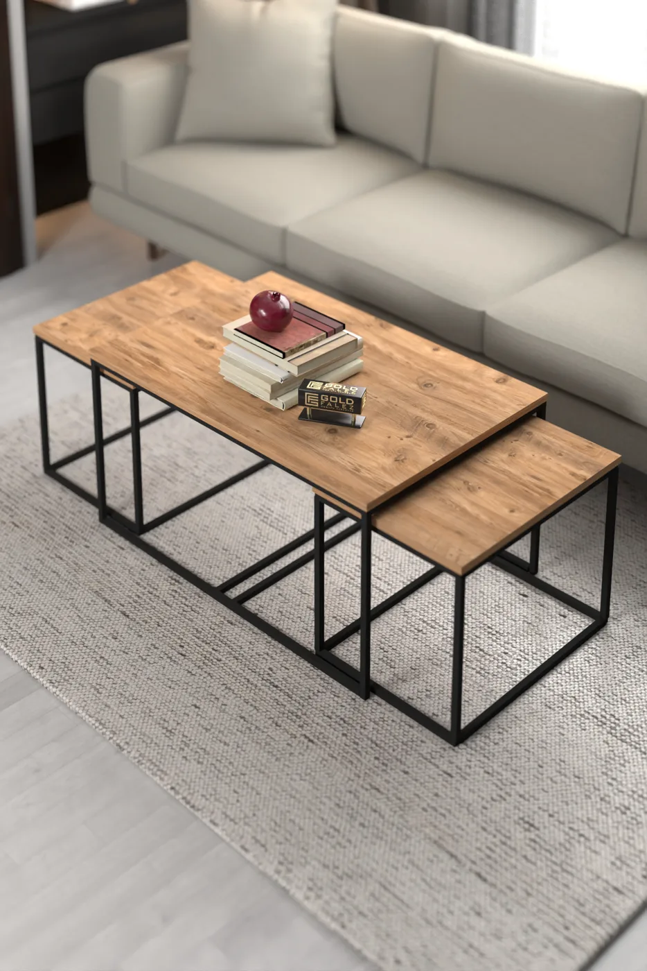 Flora Coffee & Nesting Table Set - Brown