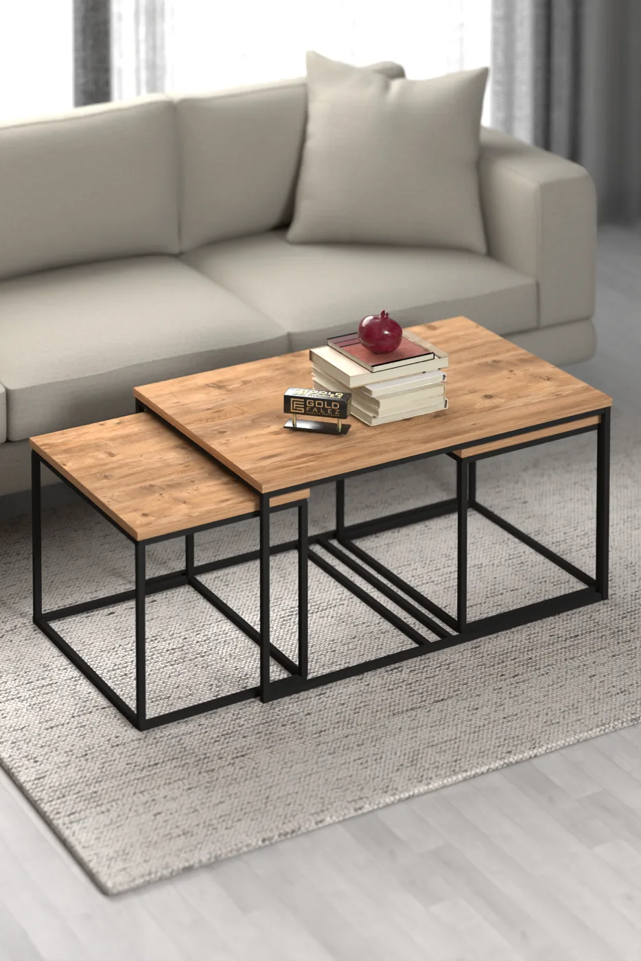 Flora Coffee & Nesting Table Set - Brown
