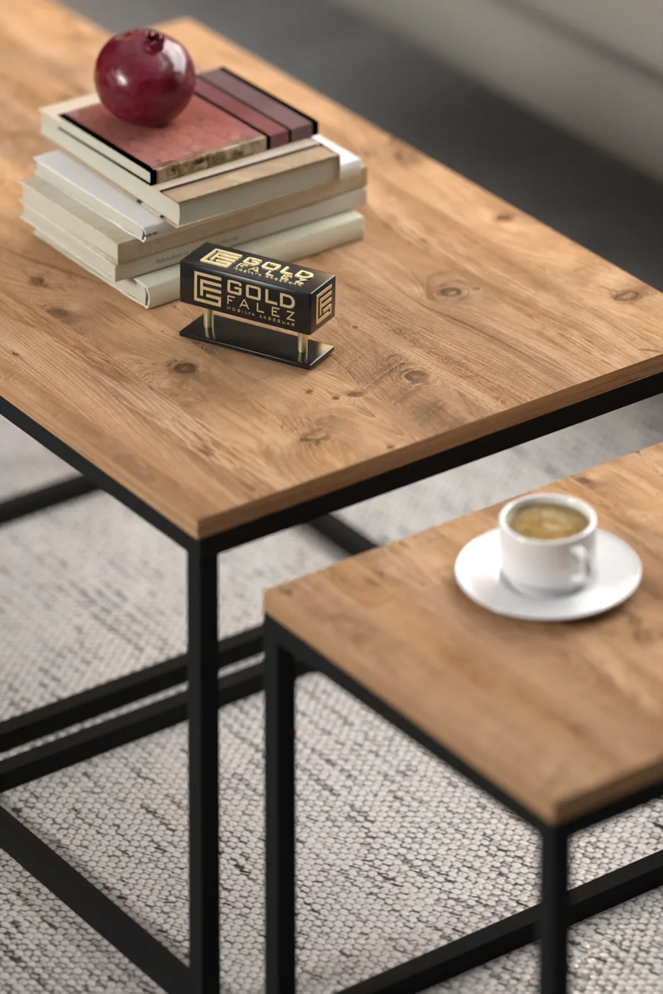 Flora Coffee & Nesting Table Set - Brown