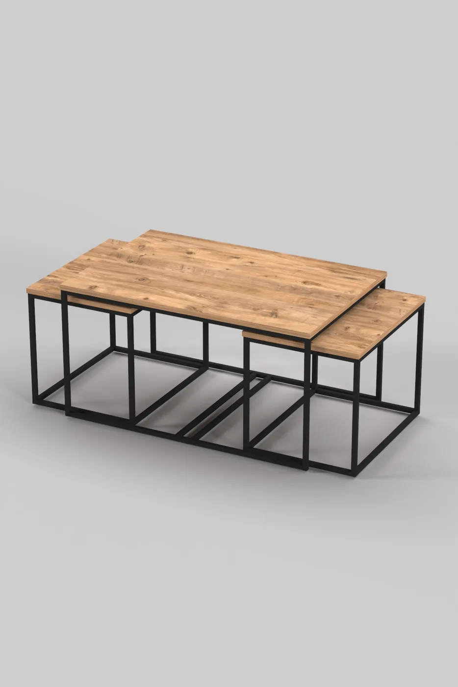 Flora Coffee & Nesting Table Set - Brown