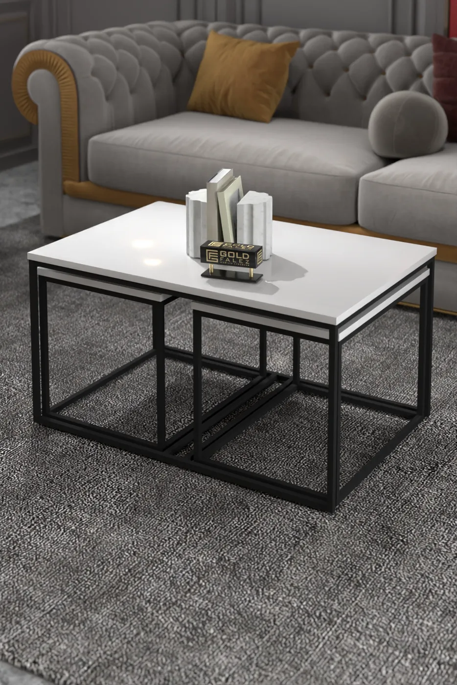 Flora Coffee & Nesting Table Set - White