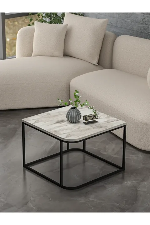 Damla Square Coffee Table - Ecru