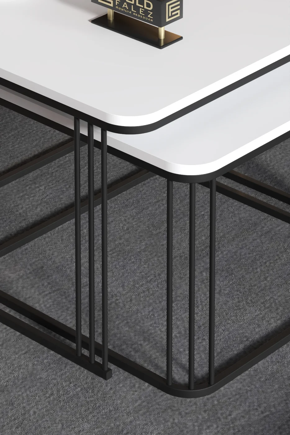 Alize 2-Piece Square Coffee Table - White