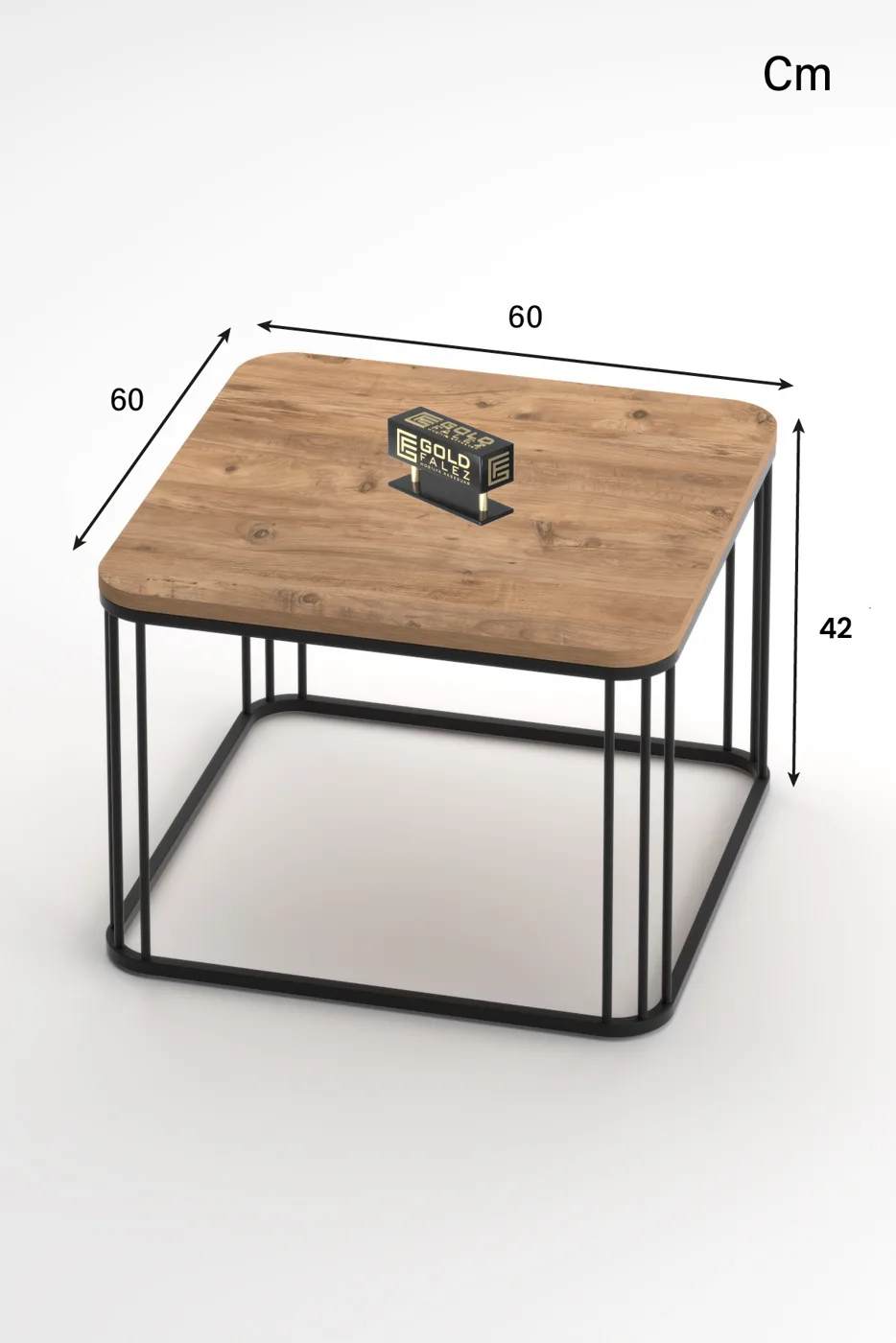 Alize Square Coffee Table - Brown