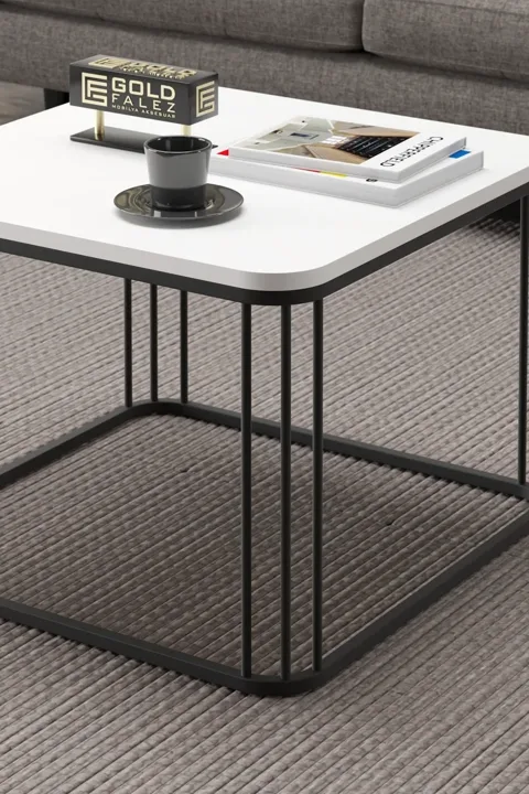 Alize Square Coffee Table - White