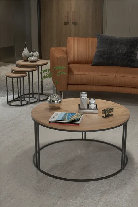 C Coffee & Nesting Table Combination Set - Atlantic Pine