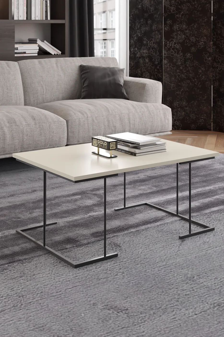 Solo Rectangular Coffee Table - Cream