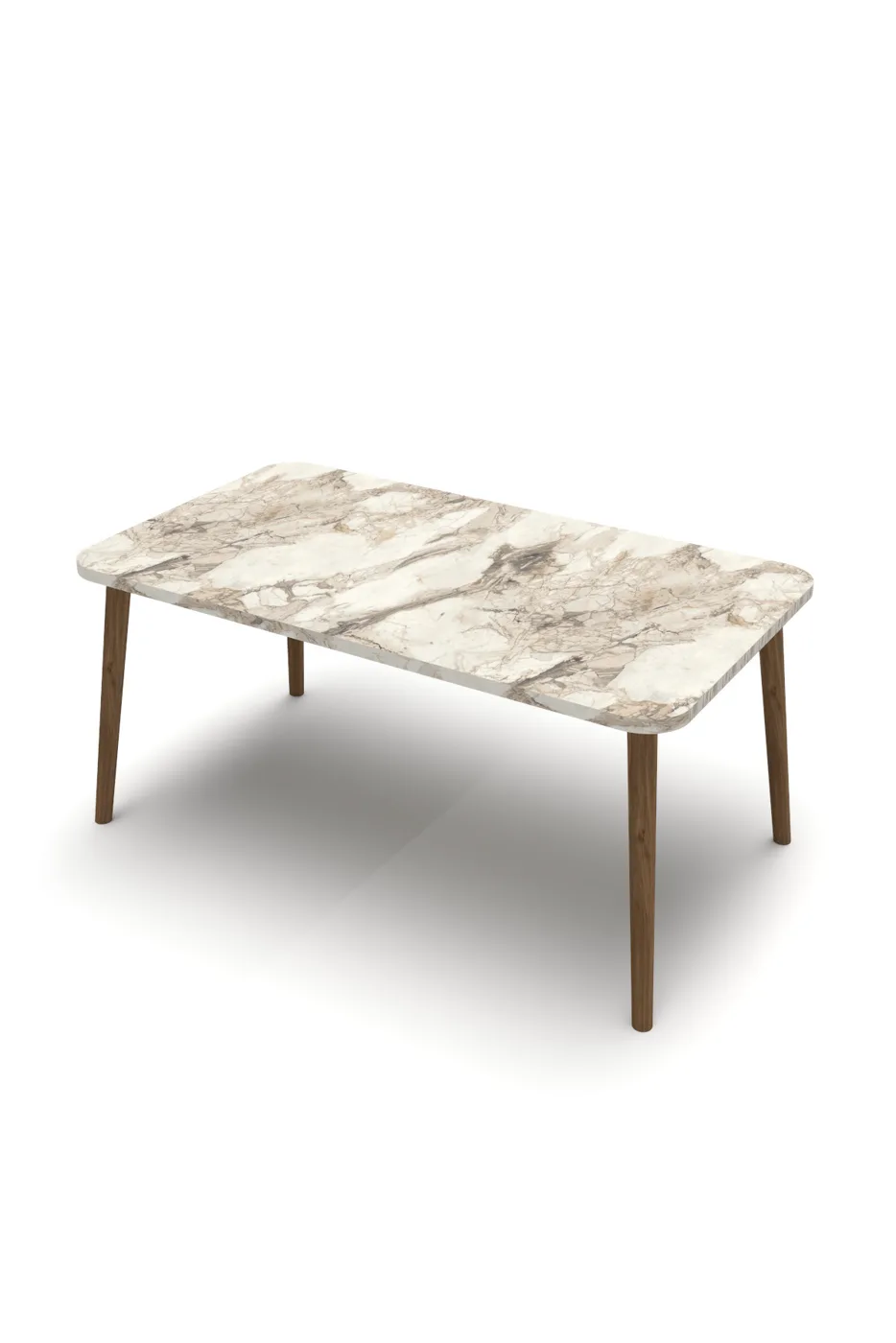 Torna Rectangular Coffee Table - White Marble Effect