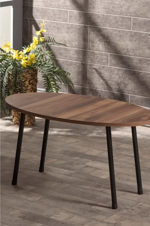 Oval Coffee Table Metal Legs - Atlantic Pine