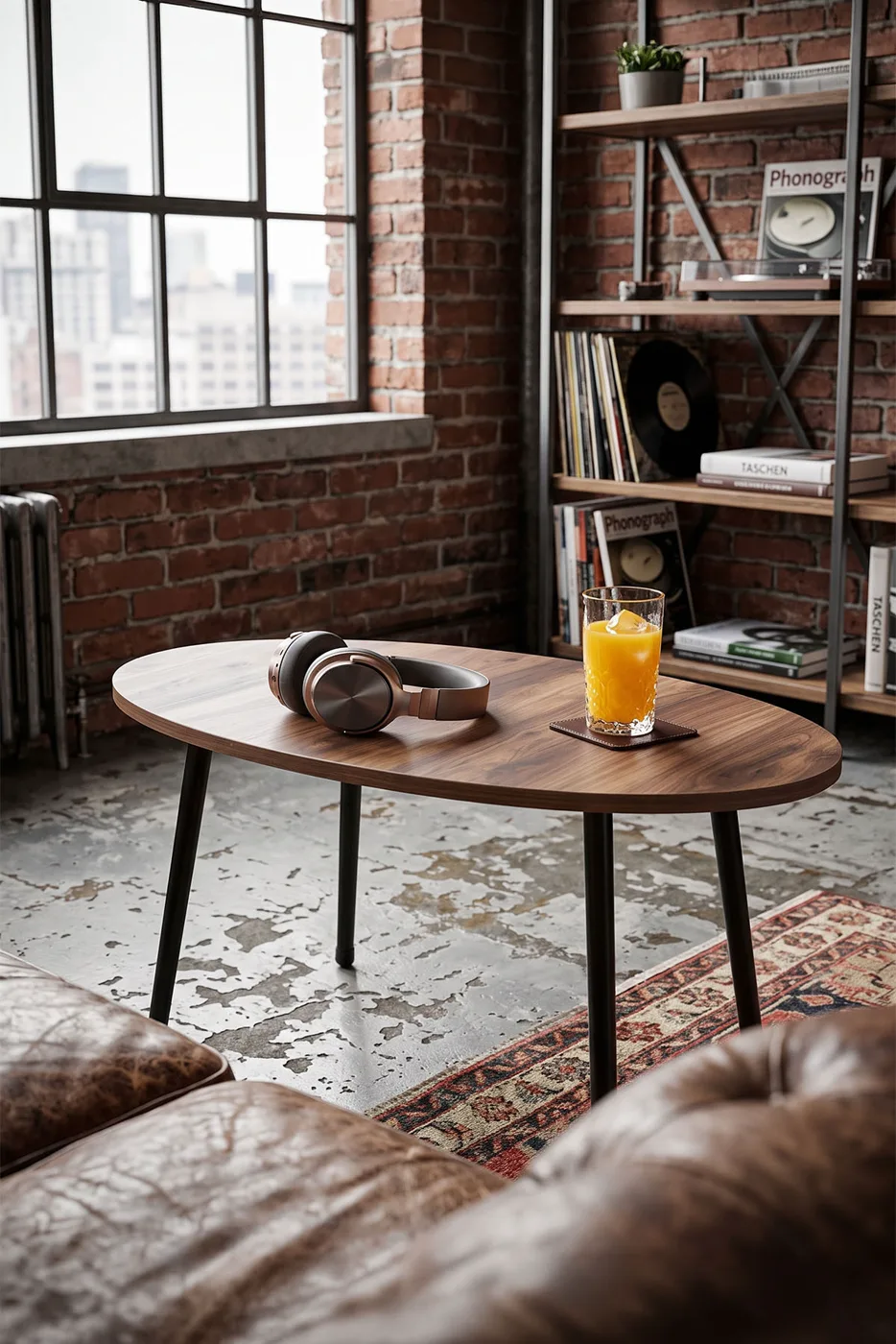 Oval Coffee Table Metal Legs - Atlantic Pine