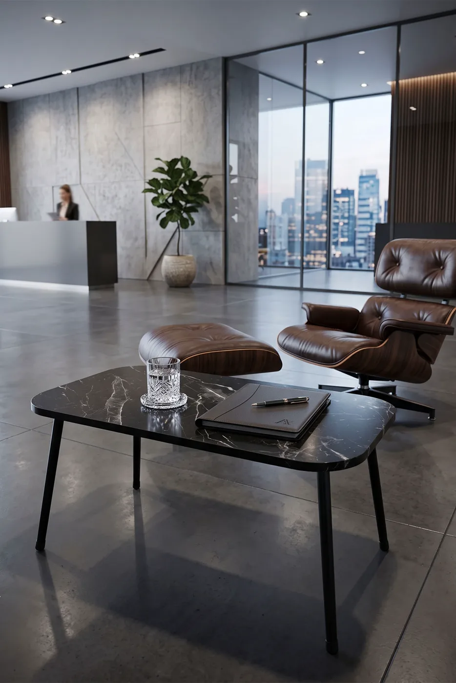Rectangular Coffee Table Metal Legs - Atlantic Pine