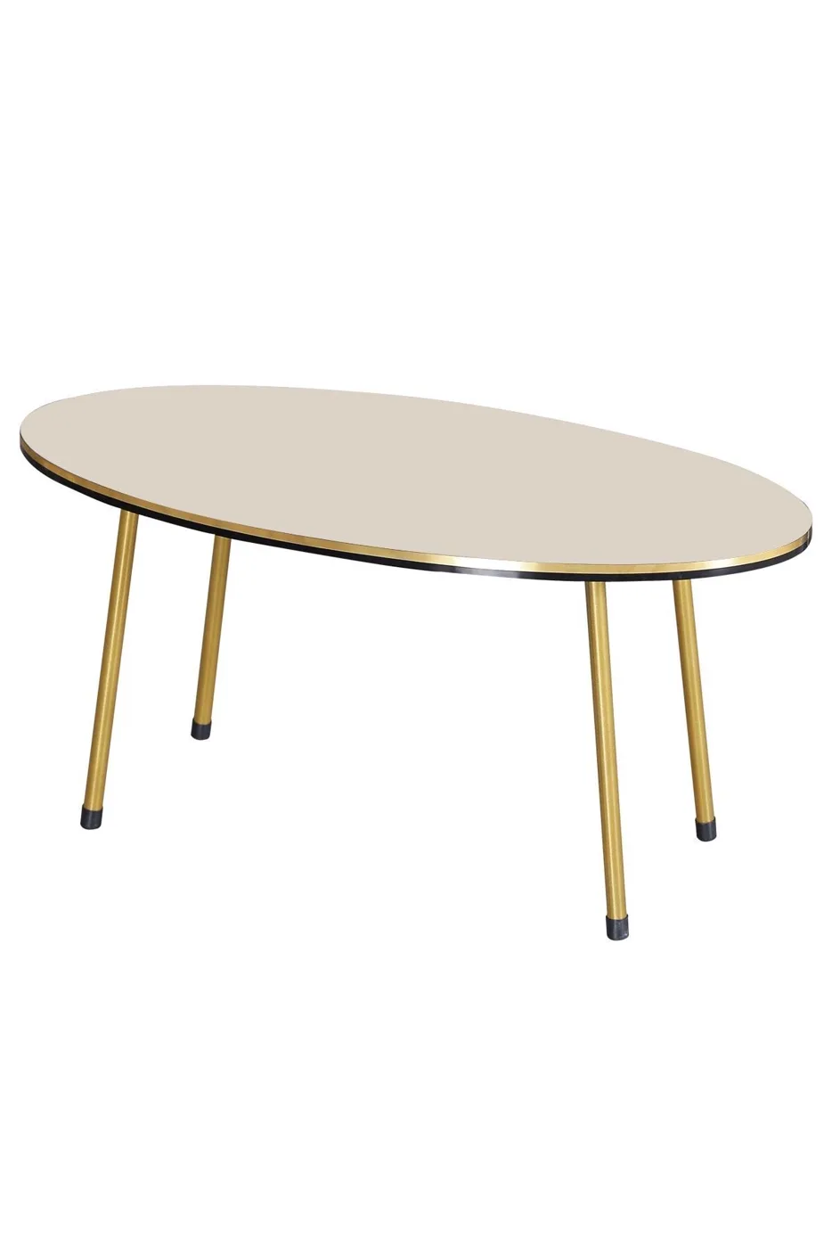 3-Piece Round Nesting Table Set Metal Legs - Walnut