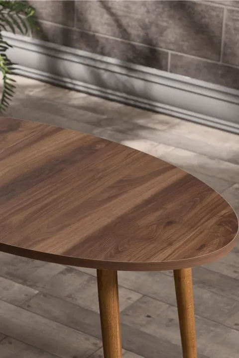 Turned Wooden Leg Oval Coffee Table - Atlantic Pine
