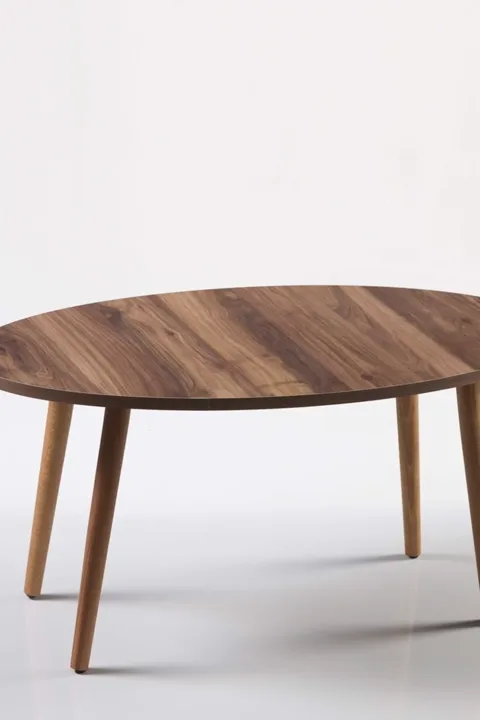 Turned Wooden Leg Oval Coffee Table - Atlantic Pine