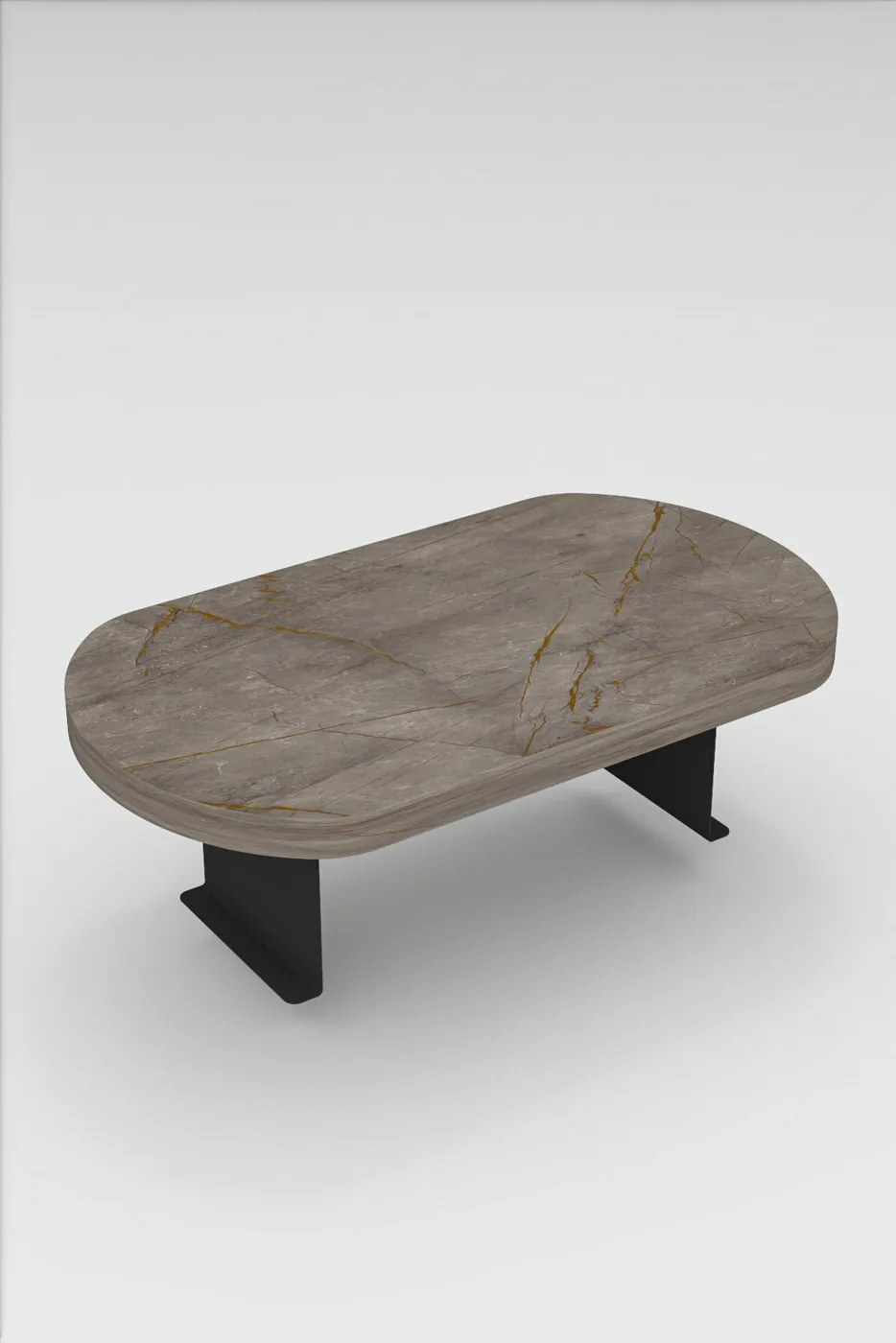 Oval Adjustable Tray Side Table - Gordion