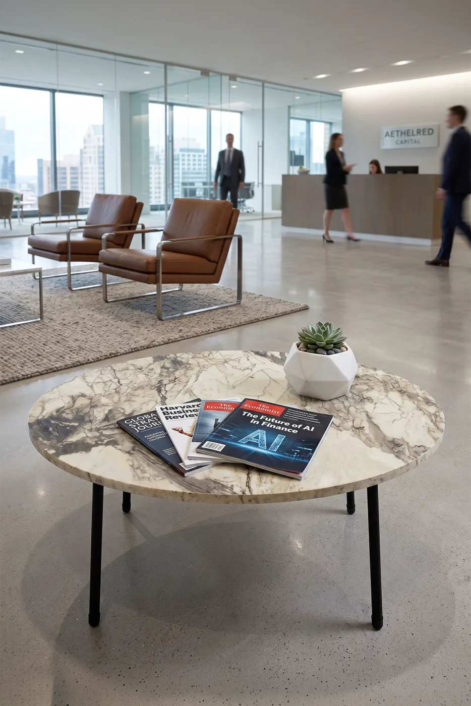 Oval Coffee Table Metal Legs - White Marble Effect