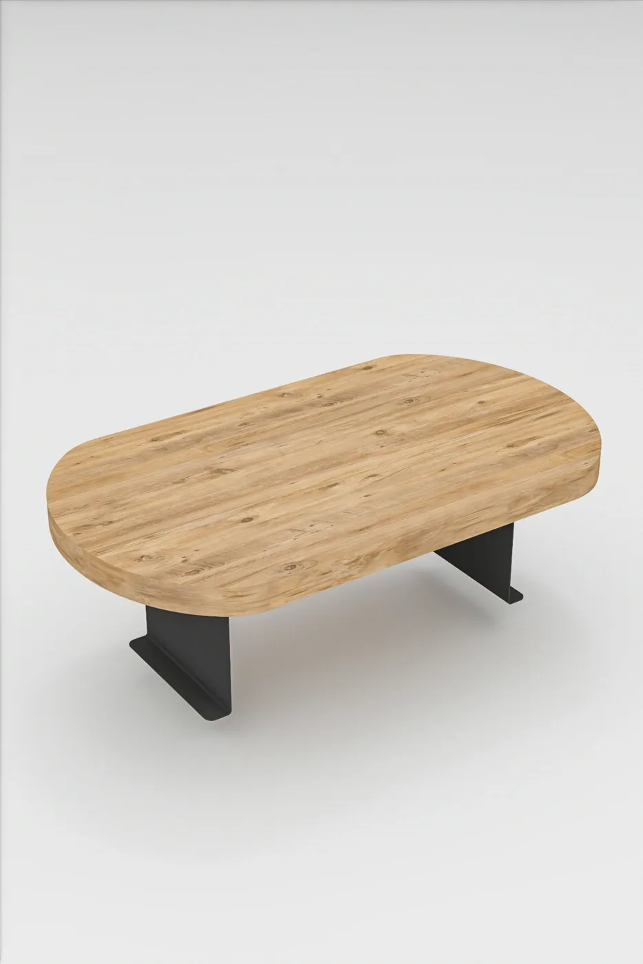 Oval Adjustable Tray Side Table - Atlantic Pine