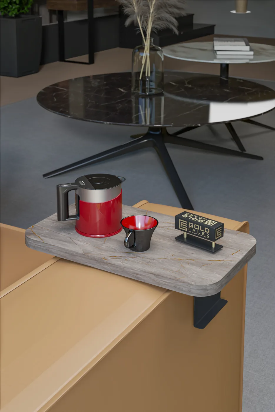 Rectangular Adjustable Tray Side Table - Gordion