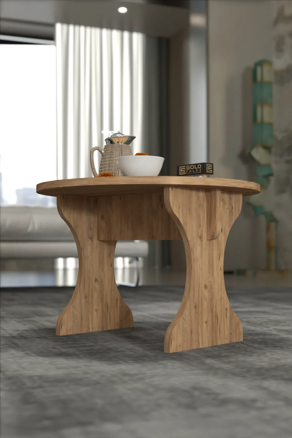 Mantar Round Coffee Table - Atlantic Pine