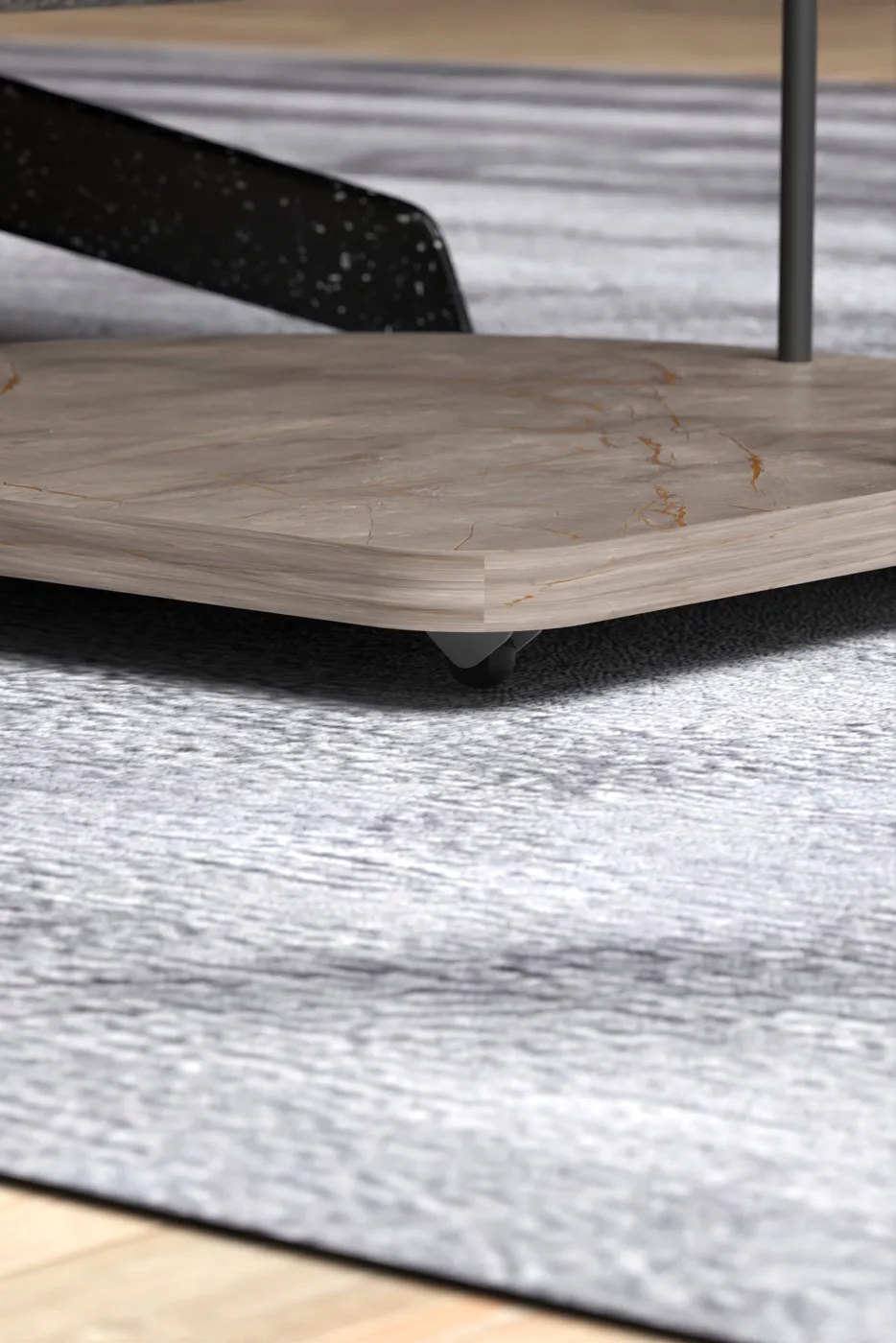 Oval Rolling Side Table - Gordion