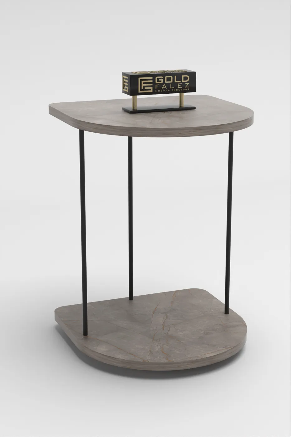 Oval Rolling Side Table - Gordion