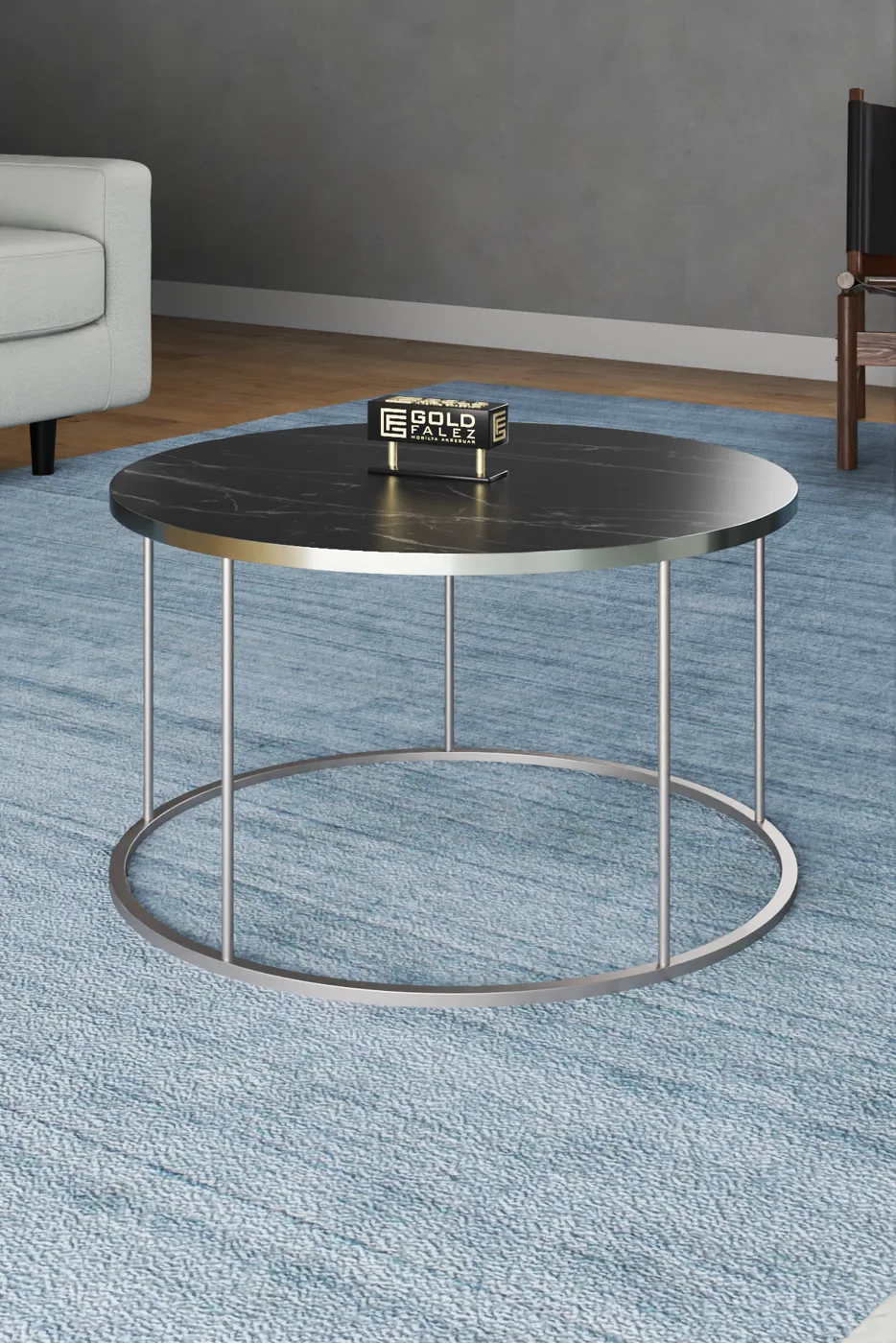 Terra Gold Round Coffee Table - Silver Bendir