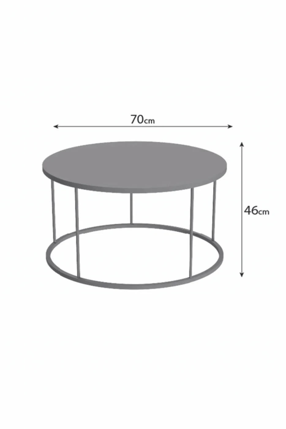 Terra Gold Round Coffee Table - Gold Cream