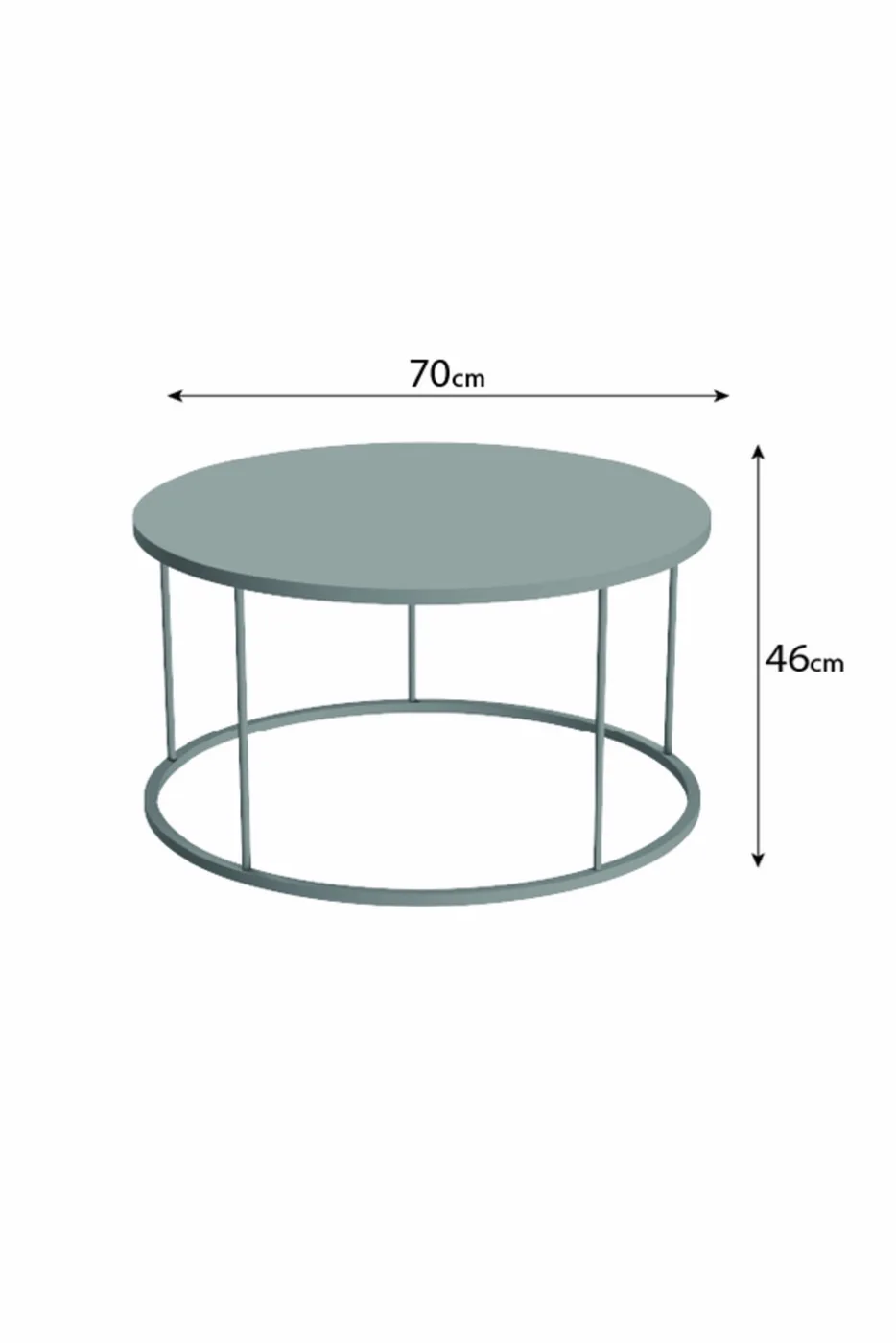 Terra Gold Round Coffee Table - Gold White