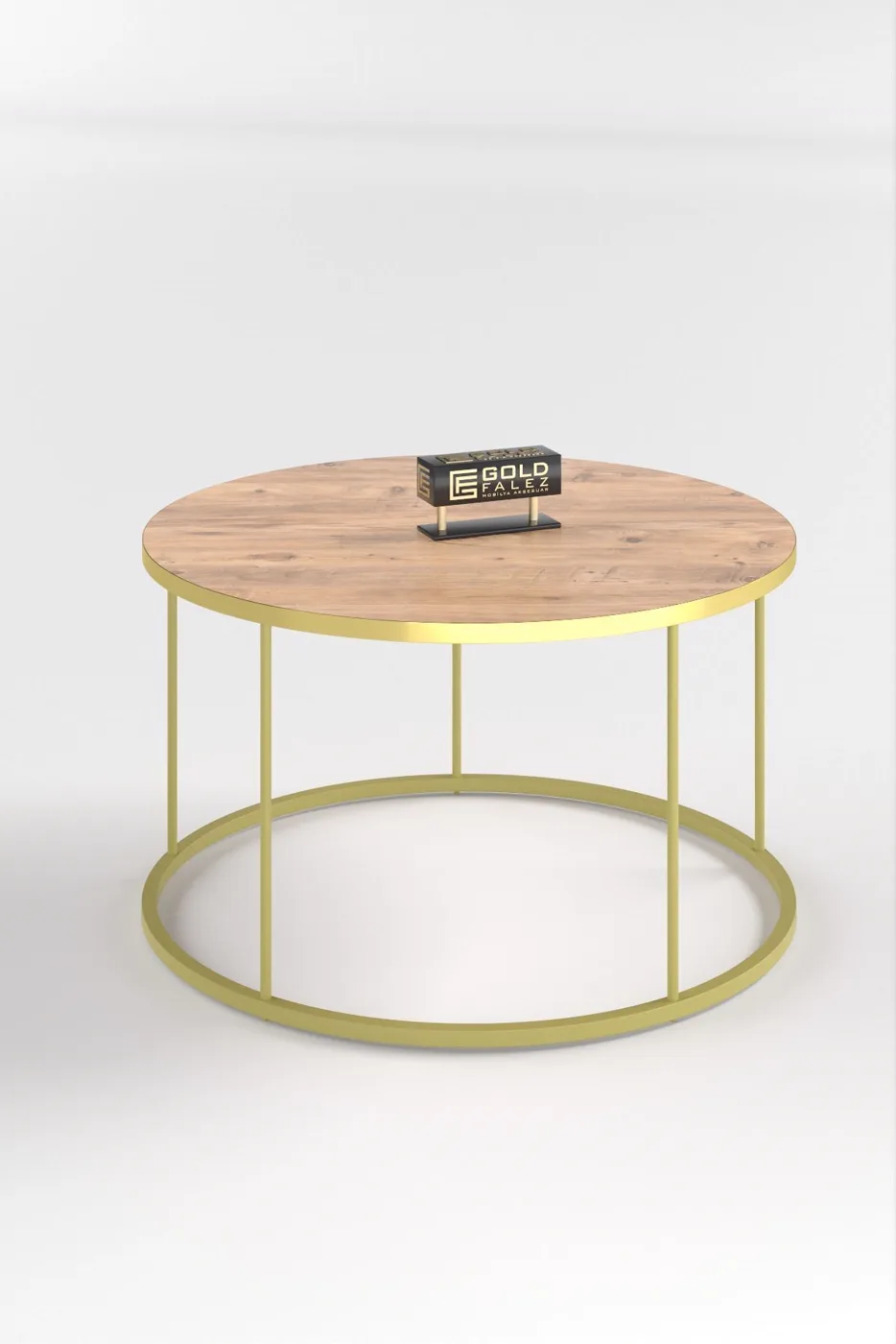 Terra Gold Round Coffee & Nesting Table Set - Atlantic Pine