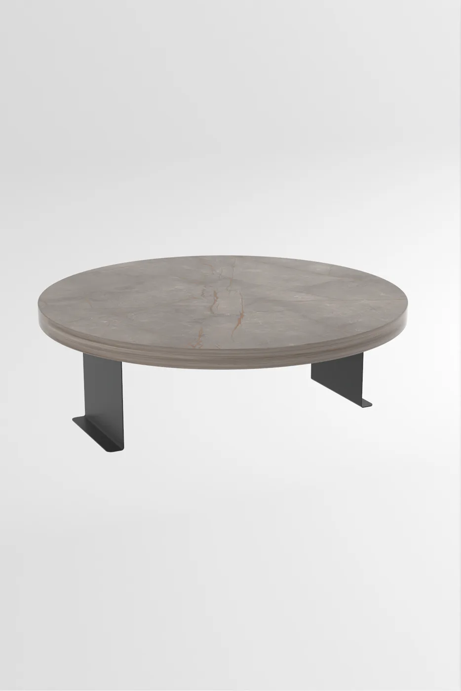 Adjustable Metal Leg Round Tray Side Table - Gordion