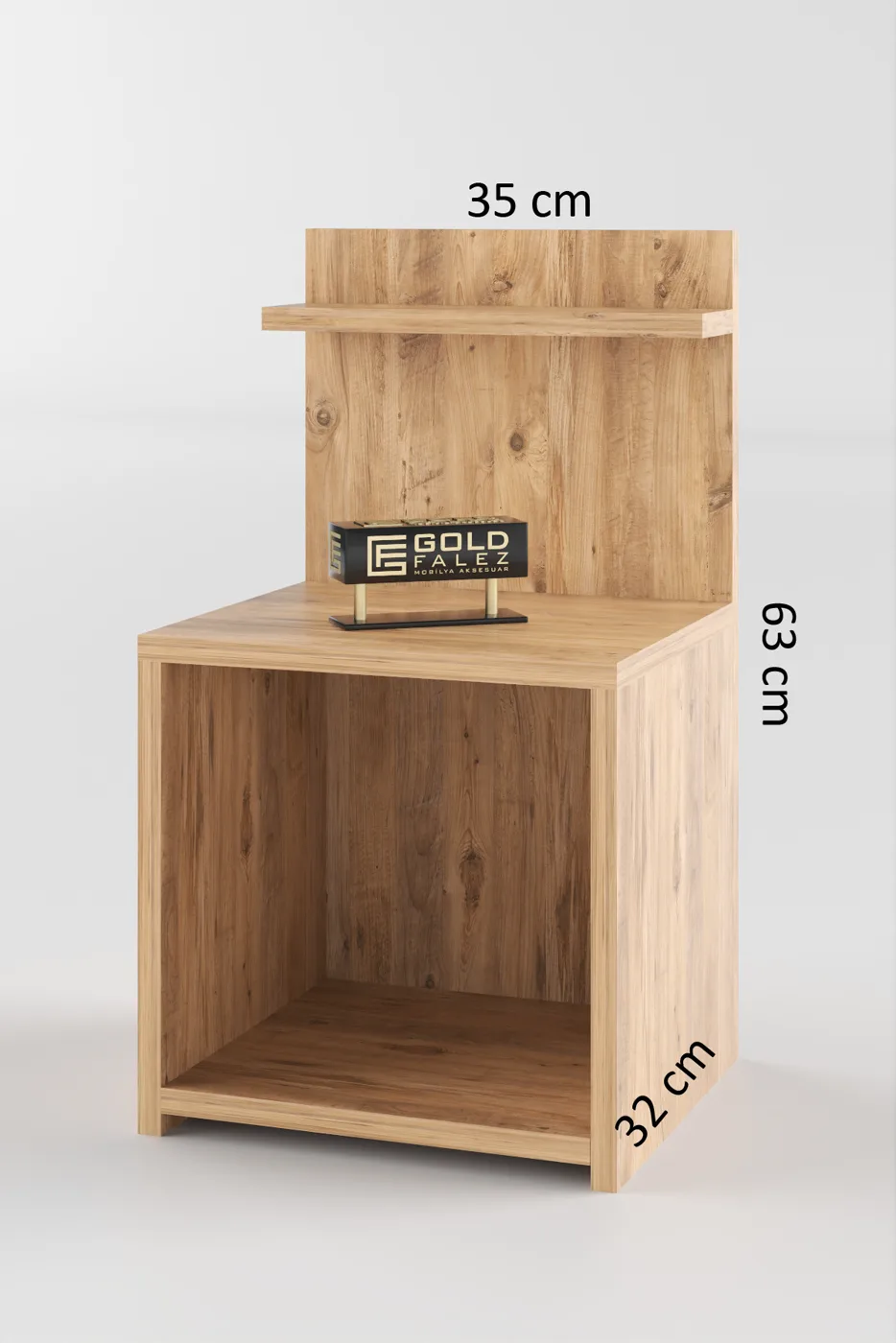 Side Table with Shelves - Atlantic Pine