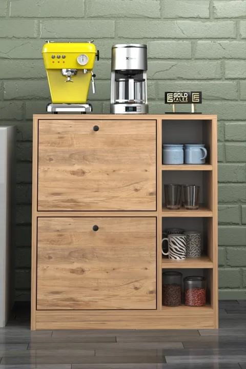 Coffee Corner Kitchen Cabinet - Atlantic Pine