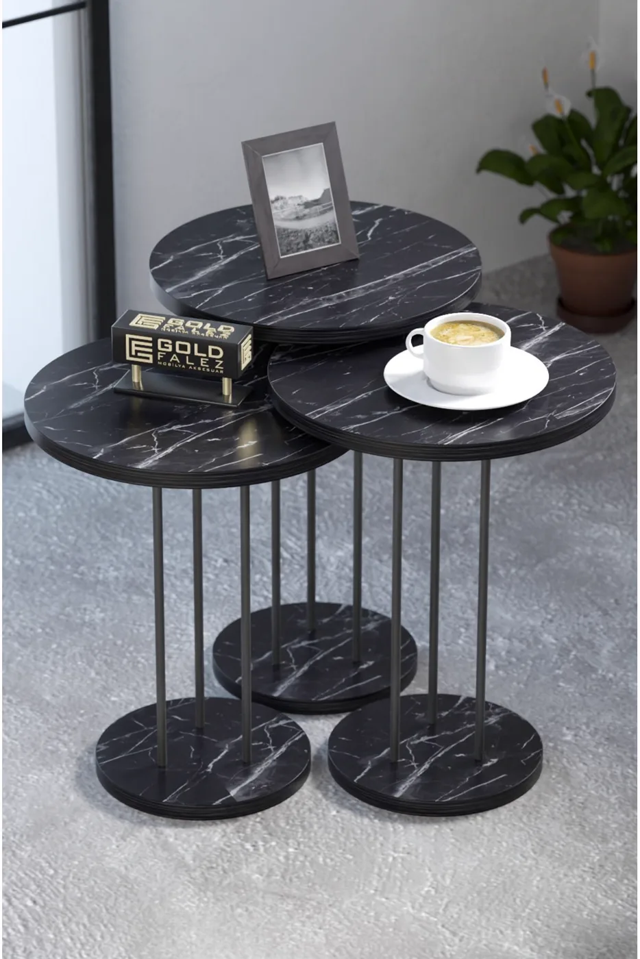 Terra 3-Piece Round Nesting Table Set - Bendir