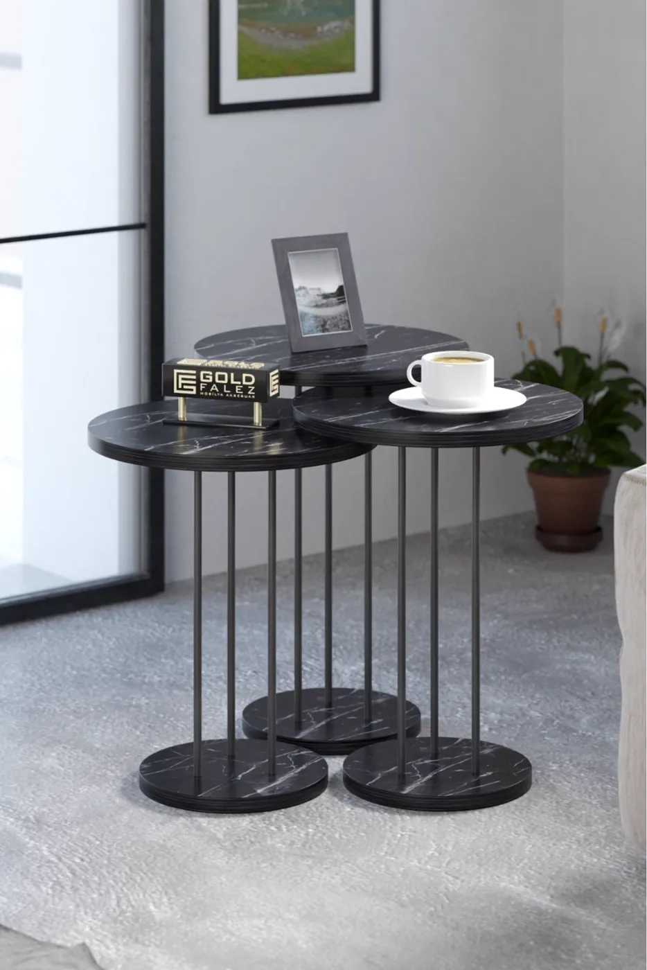 Terra 3-Piece Round Nesting Table Set - Bendir