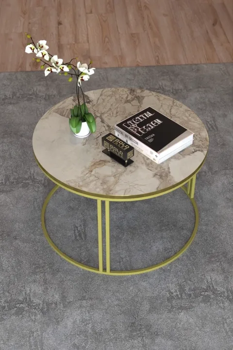 Special Round Coffee Table - Gold Efes