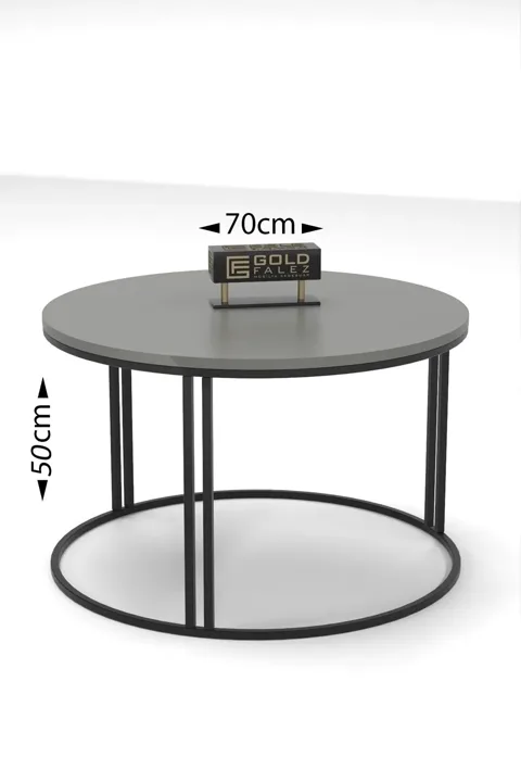 Special Round Coffee Table - Silver White