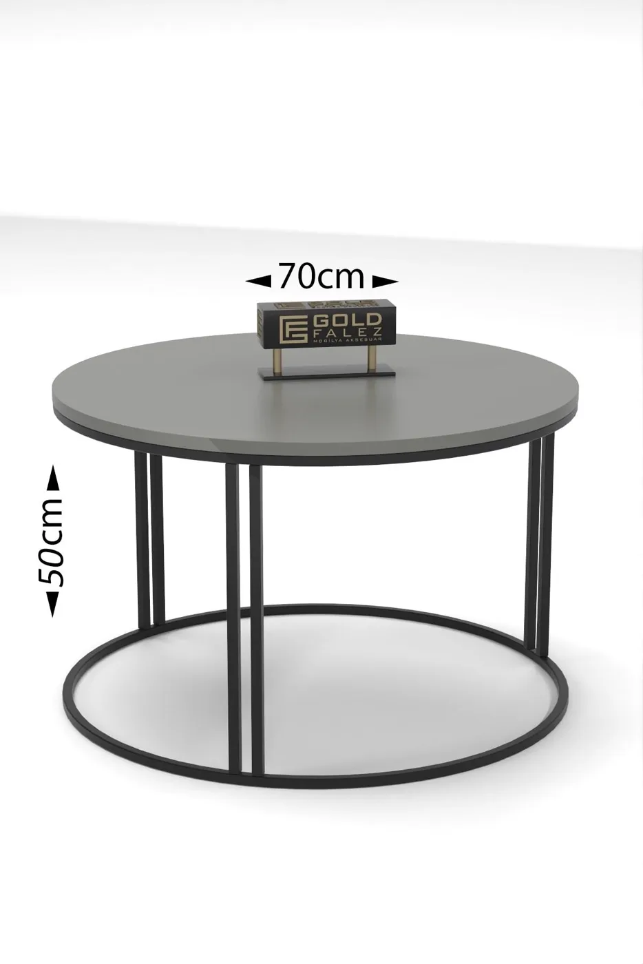 Special Round Coffee Table - Silver White