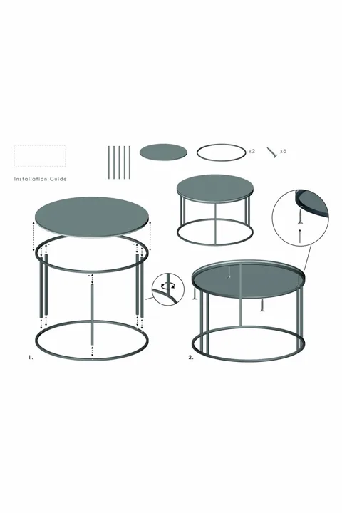 Special Round Coffee Table - White Marble Effect