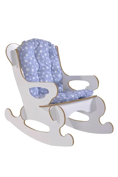 Star Gepolsterter Schaukel-Kinderstuhl - Blau