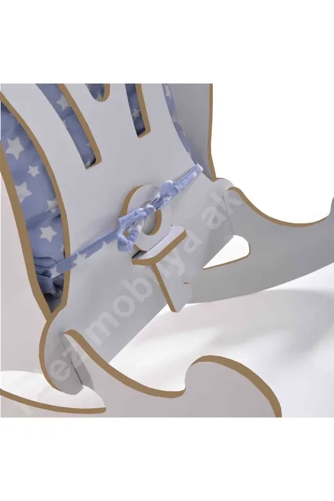 Star Cushioned Rocking Kids Chair - Blue