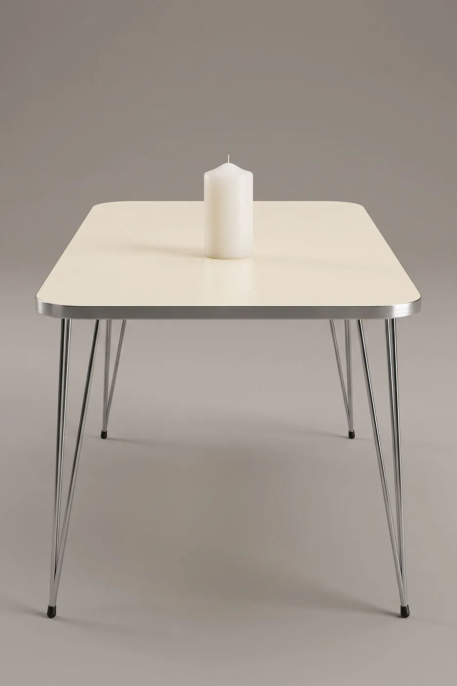 Rectangular Coffee Table Gold Wire Legs - Cream