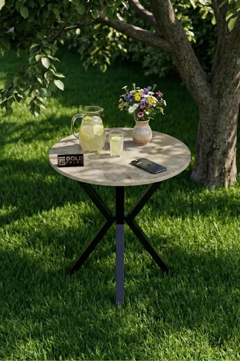 Round Dining Table, 70cm - Beige