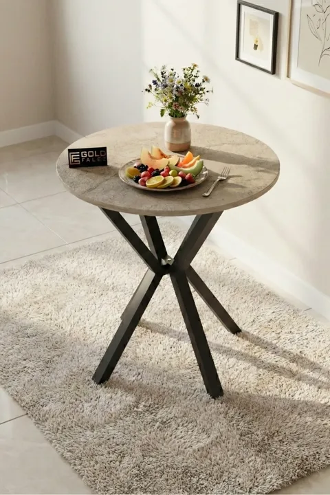 Round Dining Table, 70cm - Beige